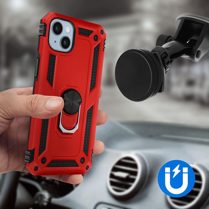 Actual product image Avizar Shockproof Mobile Phone Case with Ring Series (Apple iPhone 14)