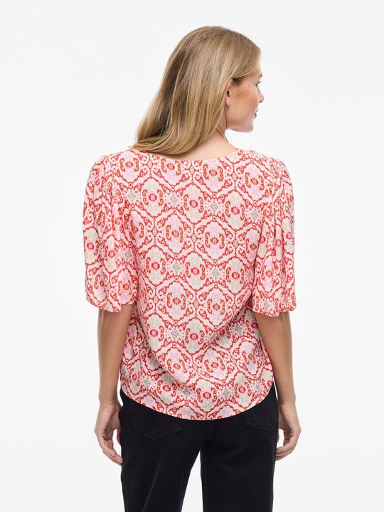 Actual product image Vila VIKIKKI V-Ausschnitt Oberteil mit kurzen Ärmeln (36)