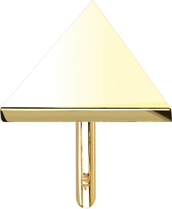 Star Piercing Threadless Dreieck 14k gold (ohne Messing, 14k Gold)