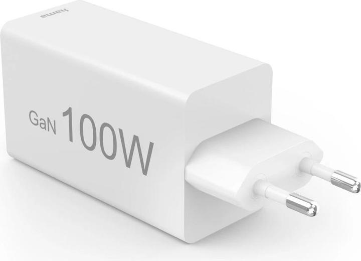 Produktbild Hama Schnellladegerät GaN, 2x USB-C PD, 1x USB-A Q (100 W)