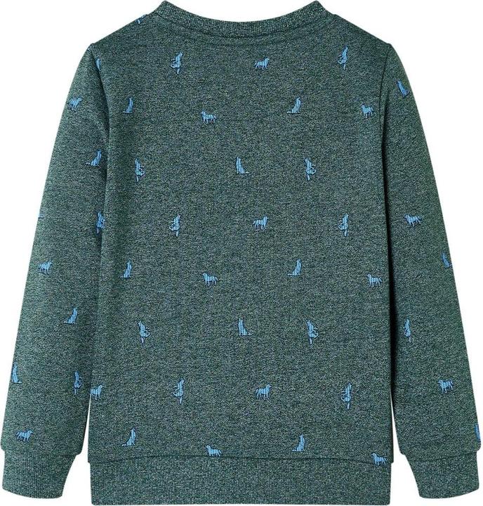 Produktbild VidaXL Kinder-Sweatshirt Dunkelgrün Melange 140,Material: 50 (140)