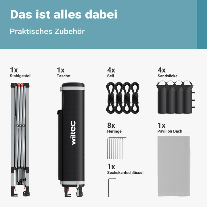 Actual product image Wiltec Pop up (300 cm, 300 cm)