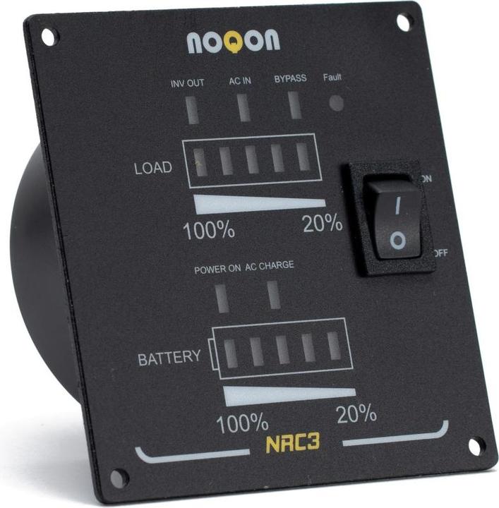 Actual product image Noqon NRC3 remote control with charge level indicator for inverter