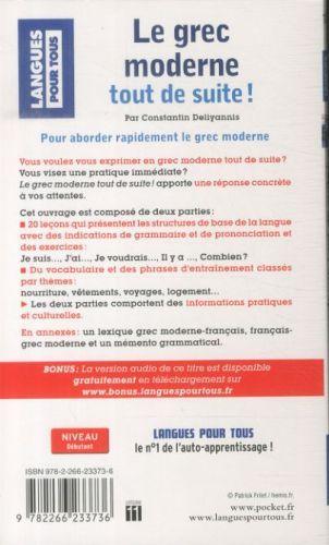 Produktbild Le grec moderne tout de suite! (Französisch, Deliyannis Constantin, 2012)