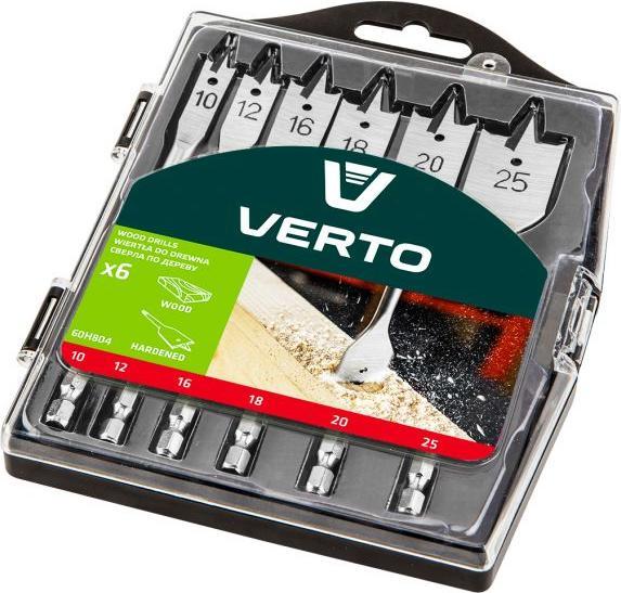 Verto Drill Wood Drills (Spade Wood Drills, 10,12,16,18,20,25mm, set of 6) (10, 12, 16, 18, 20, 25 mm)
