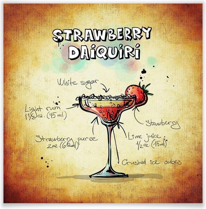 Actual product image Trenddeko Strawberry Daiquiri - square (50 x 50 cm)