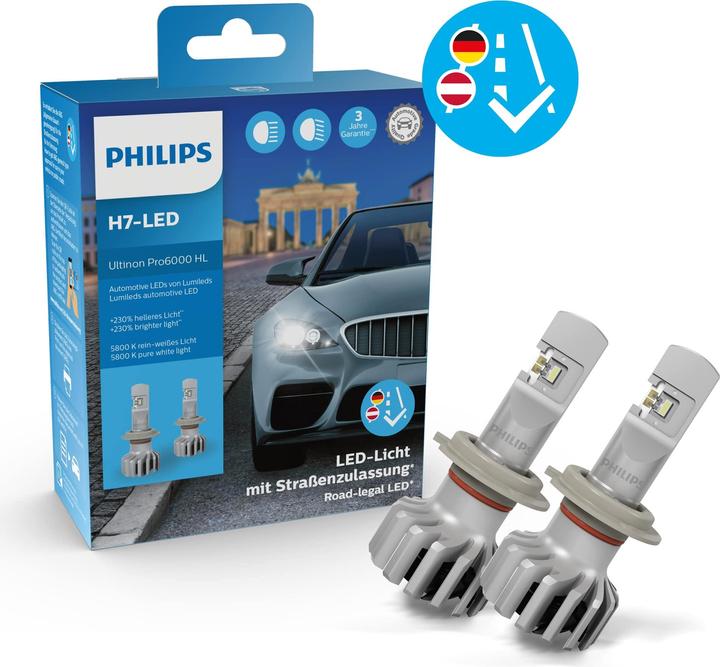 Actual product image Philips Ultinon Pro6000 (H7)