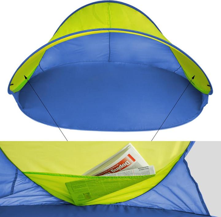 Produktbild tectake Pop-Up Strandmuschel Jasmin (Strandzelt + Strandmuschel, 1.20 kg, 2 Personen)