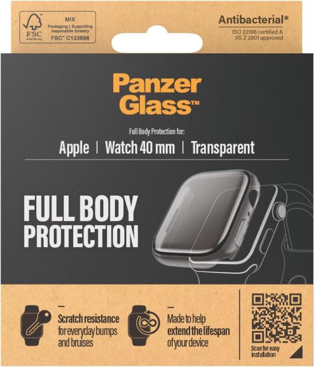 Produktbild PanzerGlass Displayschutz Full Body (Apple Watch Series 5, Apple Watch Series 6, Apple Watch SE, Apple Watch Series 4)