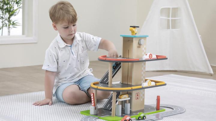 Actual product image Viga Toys Car park with petrol station