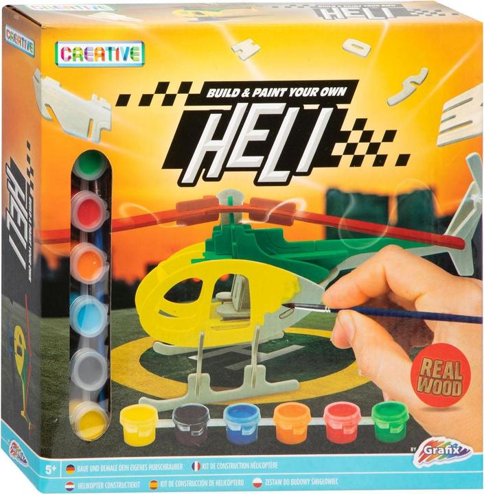 Actual product image Grafix Wooden building and painting set - Helicopter