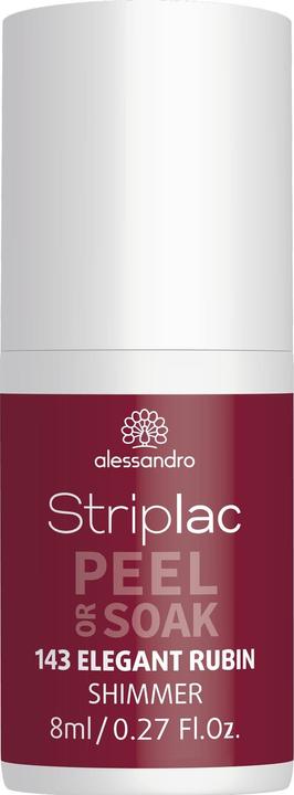 Actual product image Alessandro Striplac Peel or Soak (143 Elegant ruby, Peelable nail polish)
