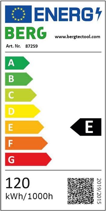 Energy Label Berg LED SPOTLIGHT BCL 360° STAR LED 120 TS 30 (230V-EU) - IP65 (12000 lm)