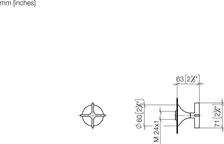 Produktbild Dornbracht VAIA Unterputzventil, rechtsschliessend 1/2", Kreuzgriff, 36607809-99