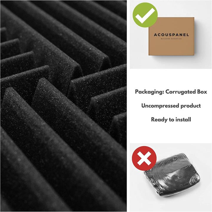 Image du produit Acouspanel Plaques de mousse, 30x30x5cm 16 pièces (16 pcs)