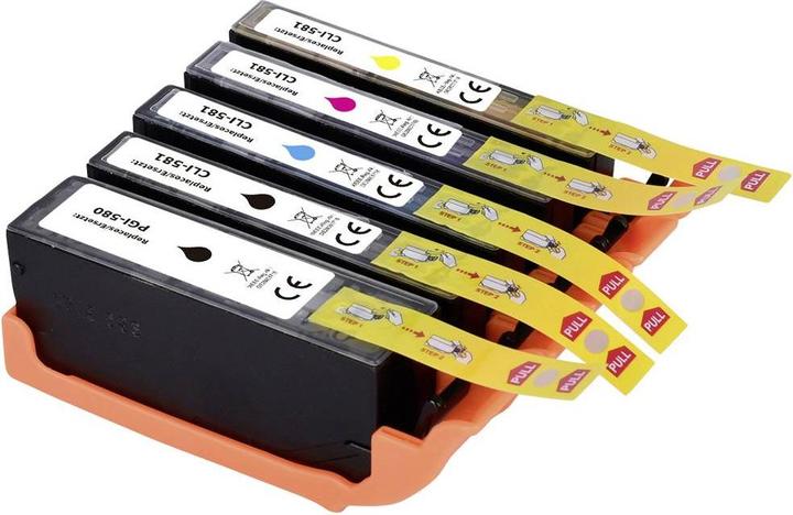 Renkforce Tinte Kombi-Pack ersetzt Canon PGI-580 PGBK + CLI-581 BKCMY (2078C005) (M, Y, C, BK)
