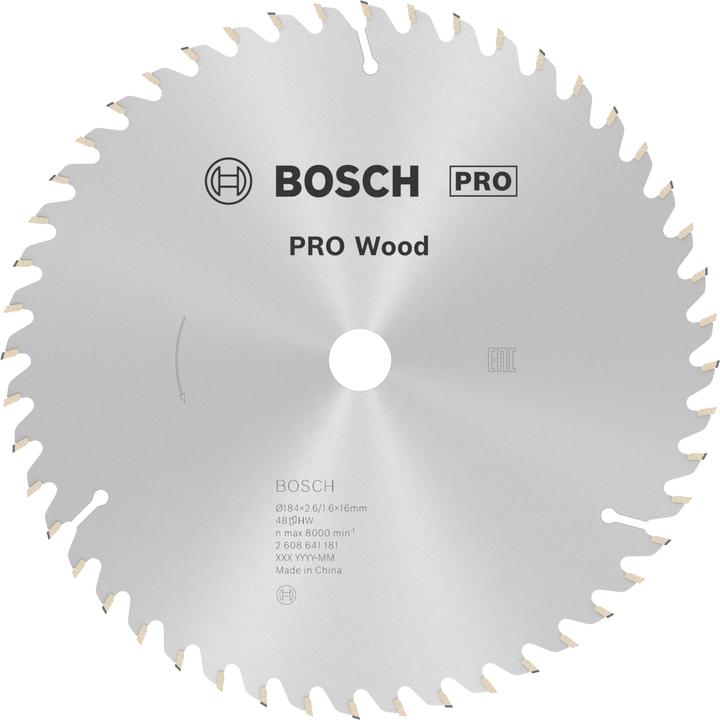 Produktbild Bosch Professional Zubehör PRO Wood Kreissägeblatt, 184 x 2.6 x 16 mm