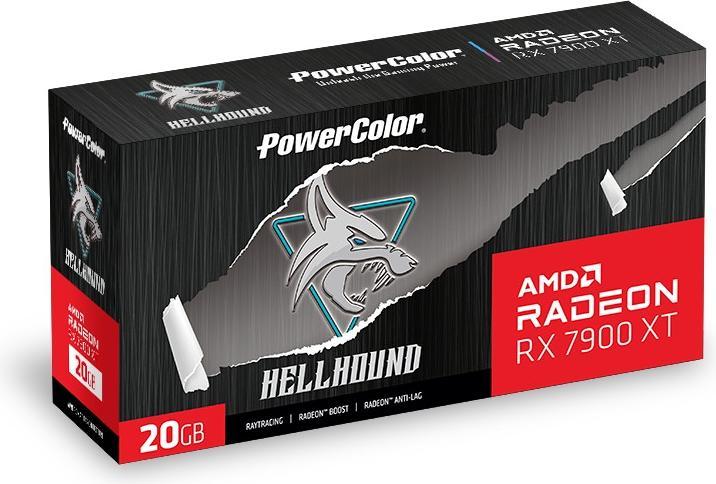 Image du produit Powercolor Hellhound RX 7900 XT -L/OC AMD Radeon RX 7900 XT GDDR6 (20 Go)