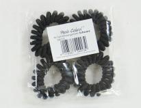 Immagine prodotto Kögler Spirale fasce per capelli (nylon), nero, set di 4 (Elastico per capelli)