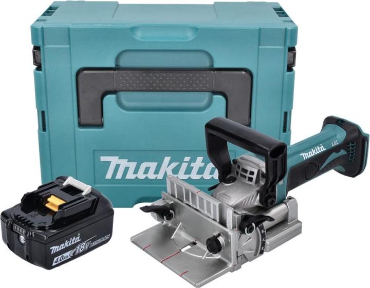 Image du produit Makita DPJ 180 M1J Fraiseuse à rainurer sans fil 18 V 100 mm + 1x batterie 4,0 Ah + Makpac - sans chargeur