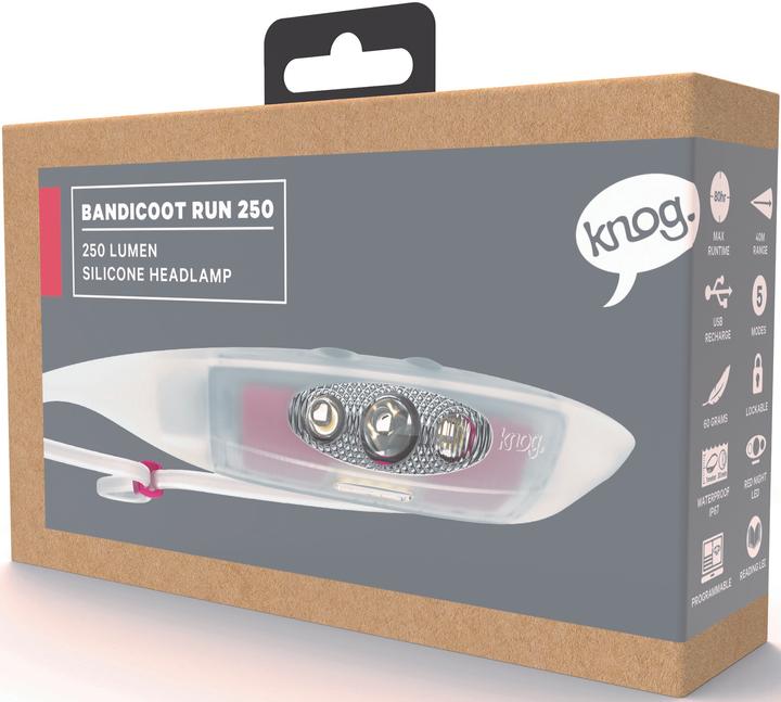 Actual product image knog. Bandicoot Run 250 Headlamp, Pink (250 lm)