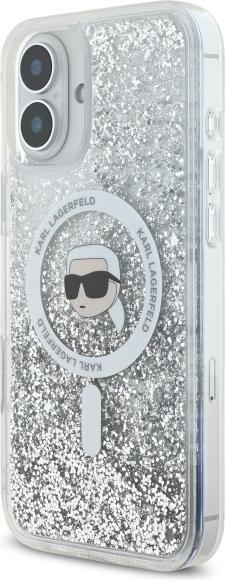 Image du produit Karl Lagerfeld KLHMP16MLGKISGH iPhone 16 Plus 6.7" hardcase transparent Liquid Glitter Karl Head Ma (Apple iPhone 16 Plus)