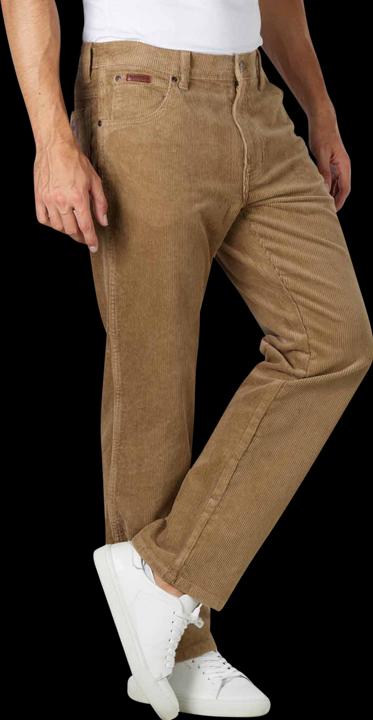Actual product image Wrangler Texas Cord Pant Straight Fit Lead Grey (W38/L30)