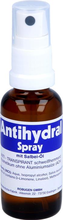 Actual product image Robugen Antihydral spray with sage oil anti-perspirant, 30 ml solution (Spray, 30 ml)