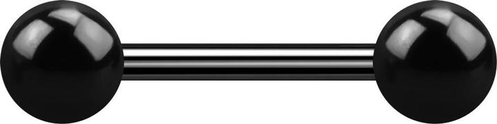 Image du produit Star Piercing Barbell noir avec deux boules (sans laiton)