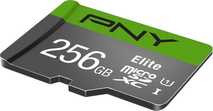 Actual product image PNY microSDXC card Elite UHS-I U1 256 GB (256 GB, microSDXC, U1, UHS-I)