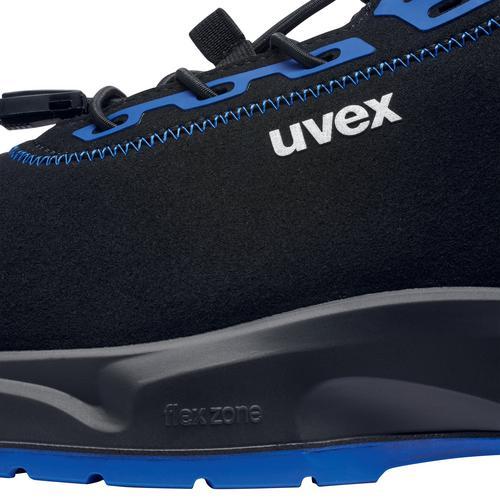Actual product image Uvex Sports uvex 1 x-craft low shoes S2 68140 black, blue width 14 size 44 (S2, 44)