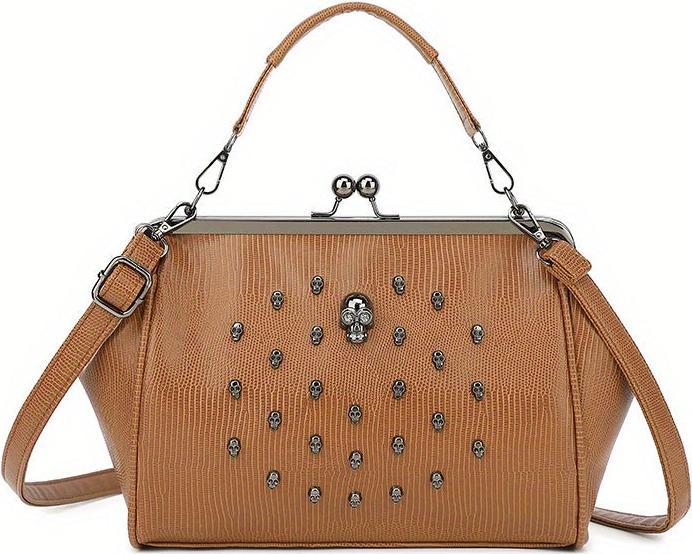 Actual product image Only-Bags.Store Schicke Retro-inspirierte Umhängetasche - dickes Kunstleder, abnehmbarer Riemen, klassische