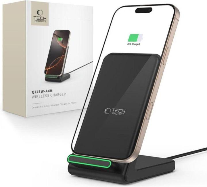Actual product image Tech-Protect Dock station QI15W-A40 WIRELESS CHARGE Black
