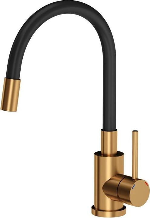 Produktbild Steiner Maggie stehende Küchenarmatur schwarz mit Kupfer-Finish (84818011)