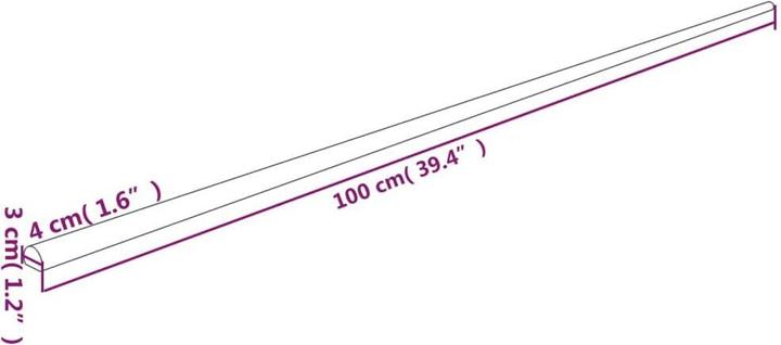 Image du produit VidaXL Kantenschoner Gelb & Schwarz 4x3x100 cm PU,Farbe: Gelb und