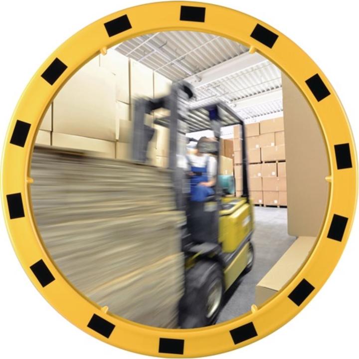 Dancop Safety/traffic mirror D.800mm acrylic,yellow/black approx.110degree-vieww.22m (Ø 80 cm)