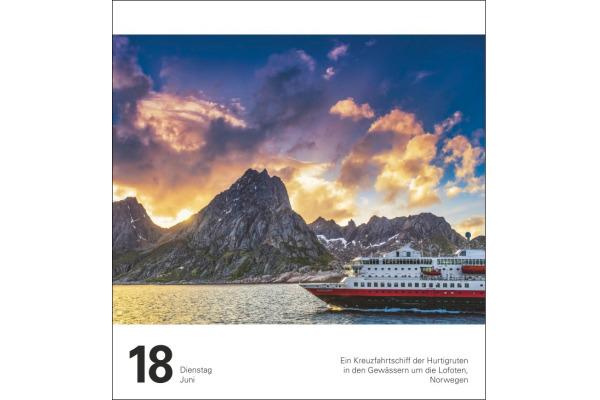 Produktbild Harenberg Reise Tagesabreisskalender 2024 (A4, Deutsch)