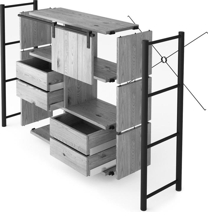 Actual product image Möbel-Eins Liverpool (107 x 41.5 x 119 cm)