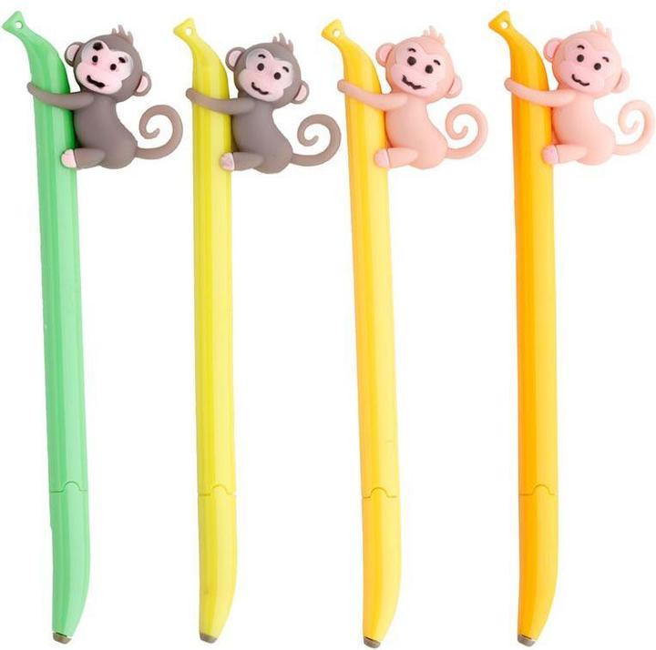 Produktbild Puckator Affe Banane feine Spitze Kugelschreiber Kuli (Pink, Gelb)