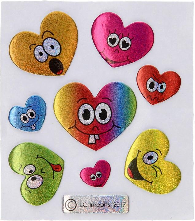 Produktbild LG-Imports Aufkleber Smiley schimmernd