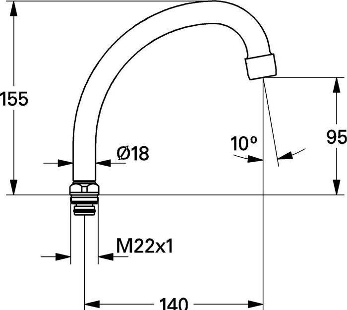 Produktbild Grohe Rohrauslauf COSTA Ausldg 140mm 5 Stück chr