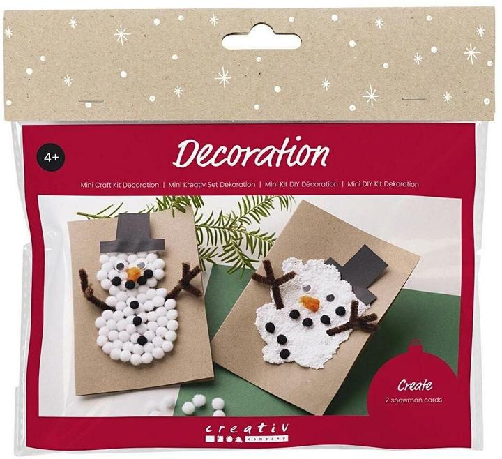 Produktbild Creativ Company Bastelset Weihnachtskarten mit Schneemann