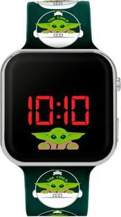 Actual product image Accutime LED kids clock The Mandalorian Baby Yoda (green), digital clock with LED display for time and... (Digital watch, 37 mm)