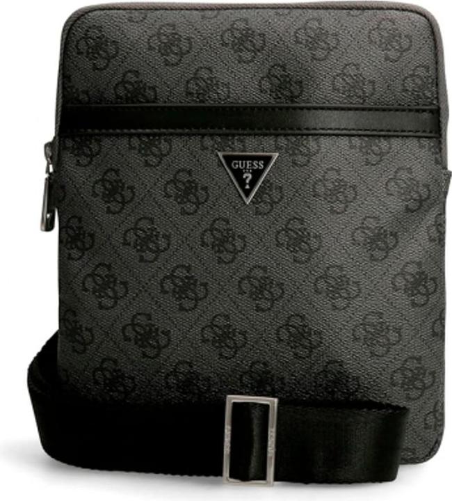 Actual product image Guess Vezzola Grain Double Crossbody Flat Shoulder Bag