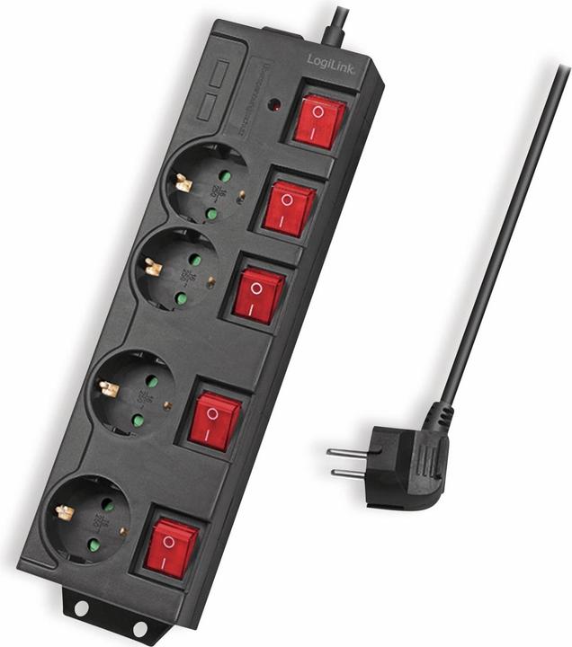 Produktbild LogiLink Steckdosenleiste (4 x, CEE 7/3, 1.50 m)