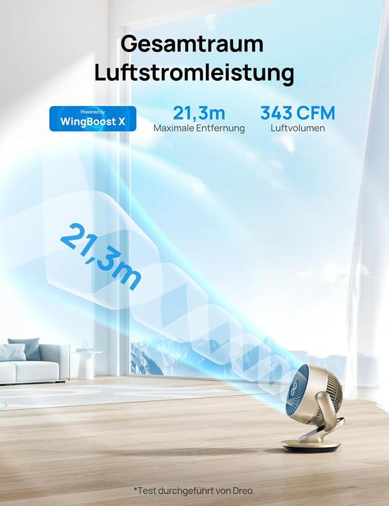 Produktbild Dreo Leiser Smart Tischventilator Lynx S mit Fernbedienung, Timer und Ap-Steuerung