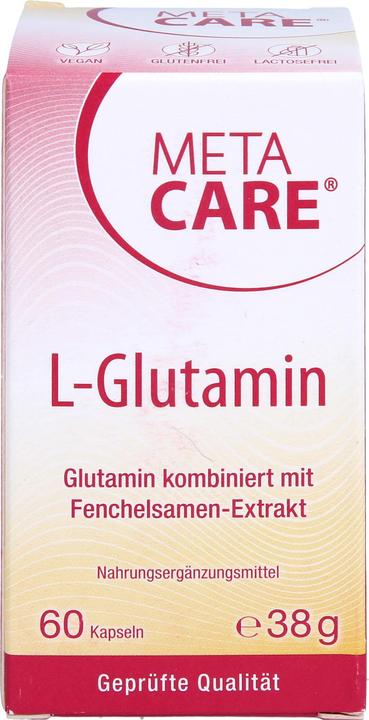 Actual product image Meta Care L-Glutamine capsule 500 mg (60 Piece, Capsules, 60 g)