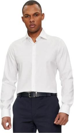 Michael Kors 2PLY STRETCH TWILL SLIM FIT SHIRT WHITE MD0DS01032 100 40 42 (40, 42)