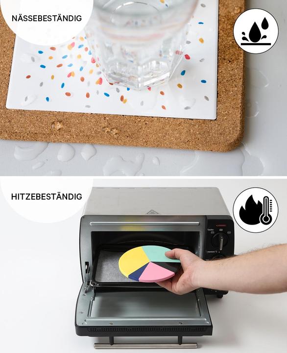 Immagine prodotto I Am Creative Sottopentola in sughero, sottopentola per pentole e padelle, set 5 pezzi. (5 x, Pan coaster)