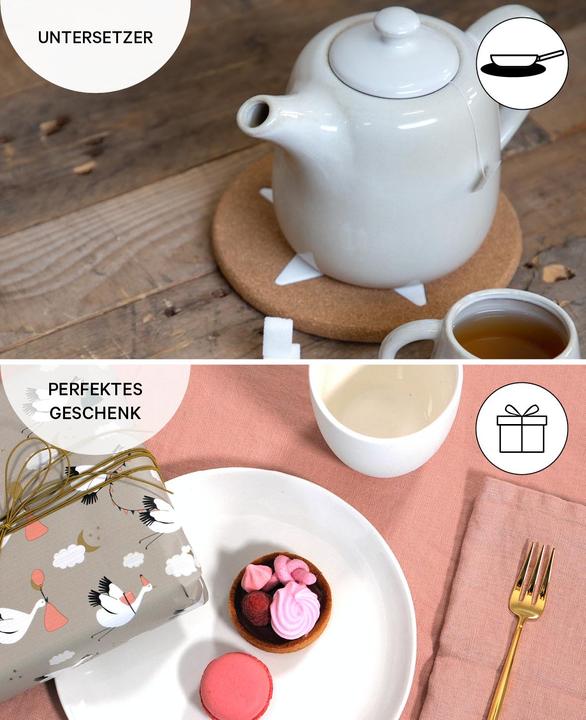 Immagine prodotto I Am Creative Sottopentola in sughero, sottopentola per pentole e padelle, set 5 pezzi. (5 x, Pan coaster)